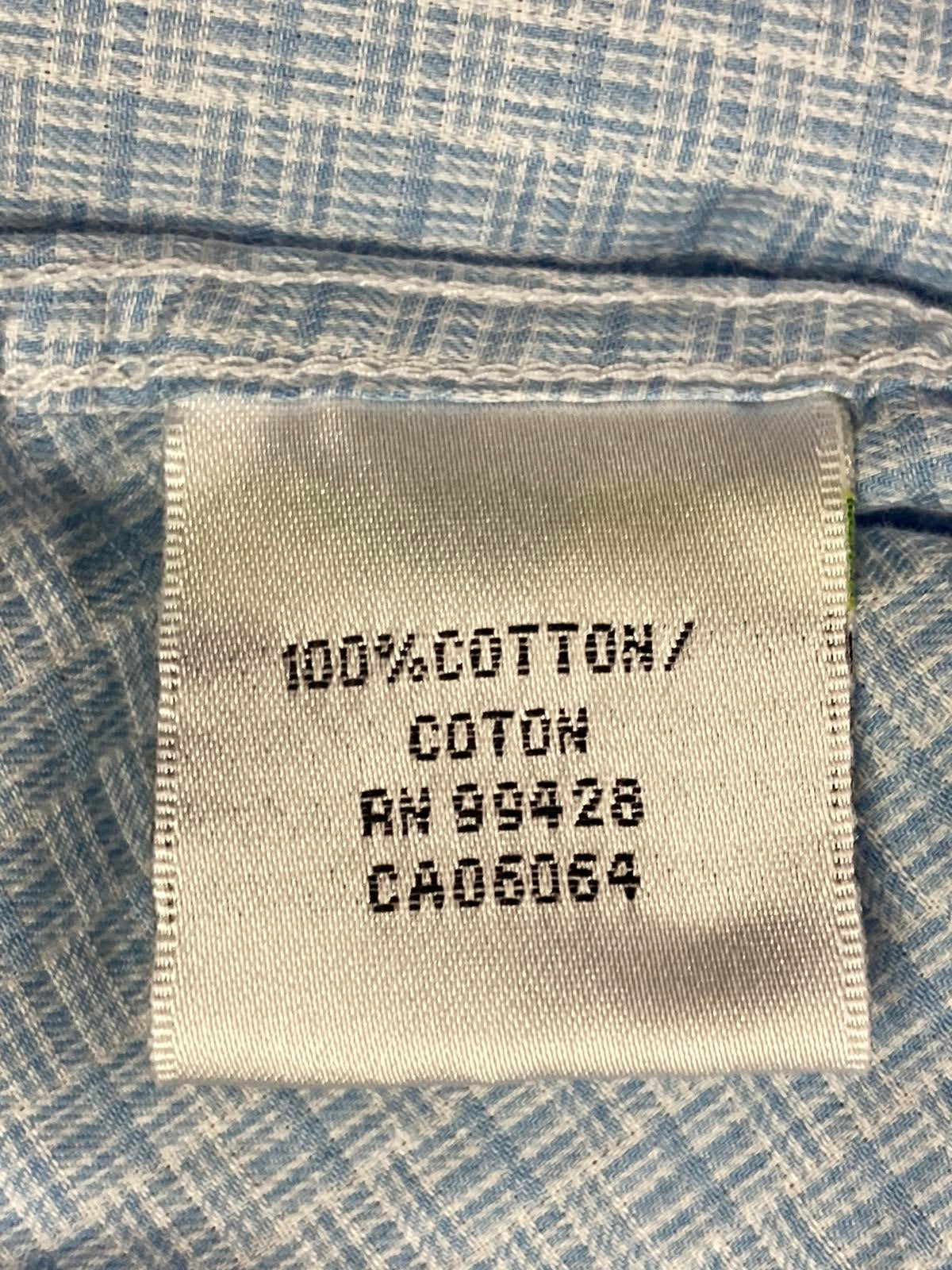 Bugatchi Dress Shirt Shaped Fit Mens Light Blue Size XL