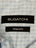 Bugatchi Dress Shirt Shaped Fit Mens Light Blue Size XL