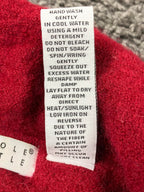 Carole Little Sweater Red Wool Blend Ruffle Collar Womens Size M