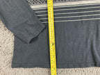 Billabong Mens Hoodie Shirt Black Geometric Pattern Long Sleeve Pocket Top Sz L