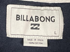 Billabong Mens Hoodie Shirt Black Geometric Pattern Long Sleeve Pocket Top Sz L