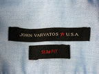 John Varvatos USA Dress Shirt Slim Fit Mens  Light Blue Size 15.5 (34/35)