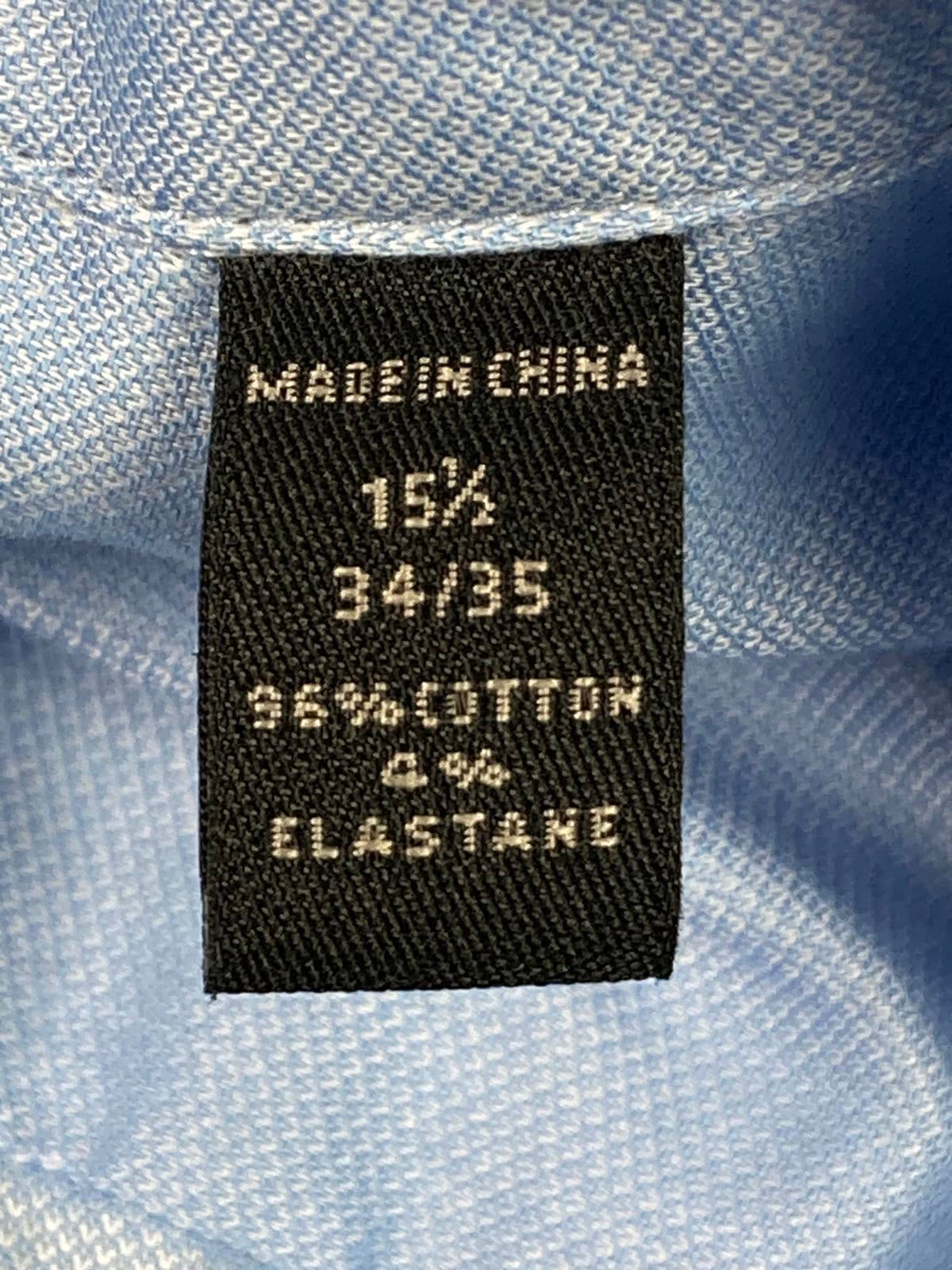 John Varvatos USA Dress Shirt Slim Fit Mens  Light Blue Size 15.5 (34/35)