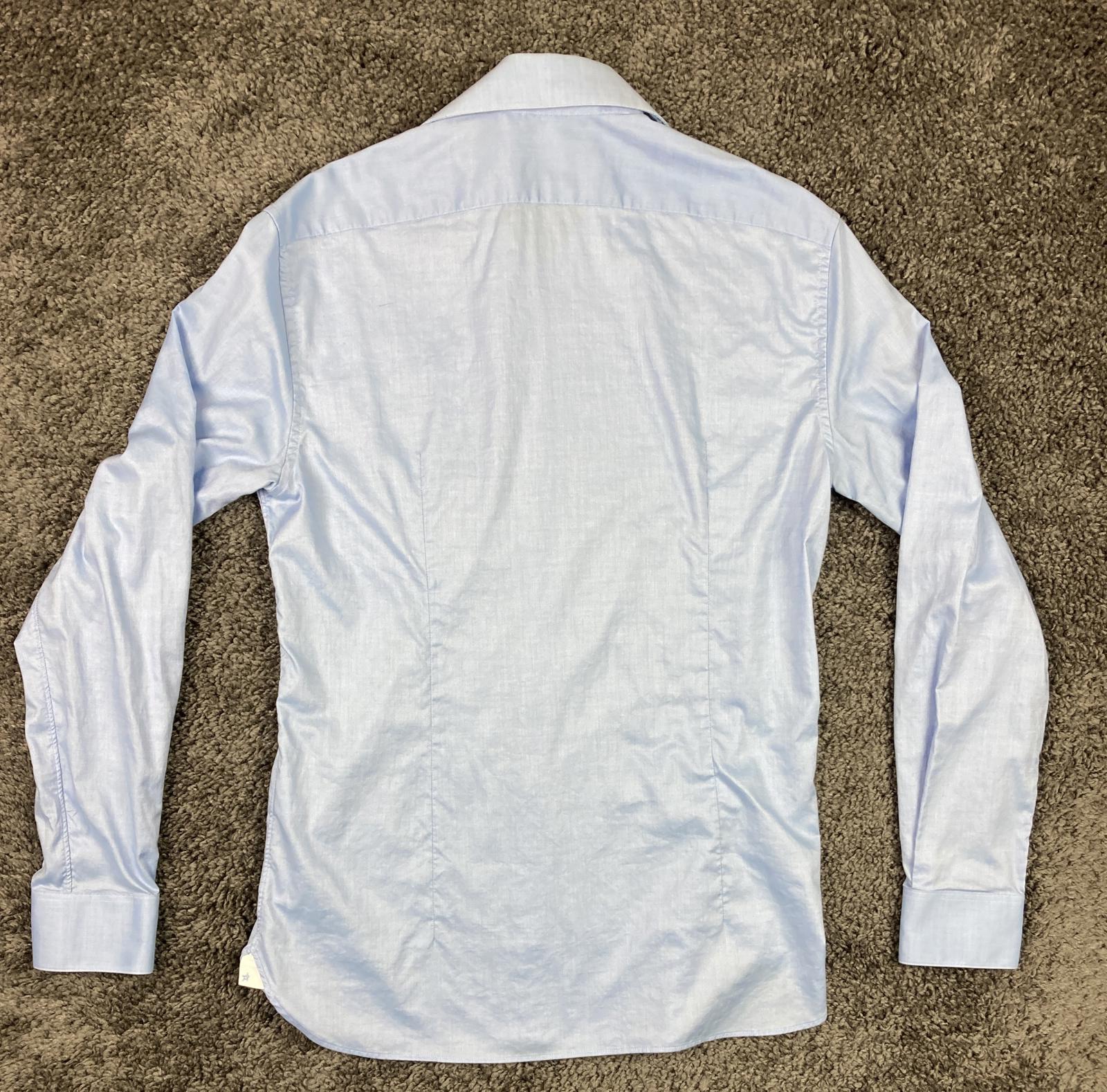 John Varvatos USA Dress Shirt Slim Fit Mens  Light Blue Size 15.5 (34/35)