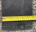 Levi's 502 Straight Fit Jeans Black Denim Stretch Dark Wash Youth Sz 16 (28x30)