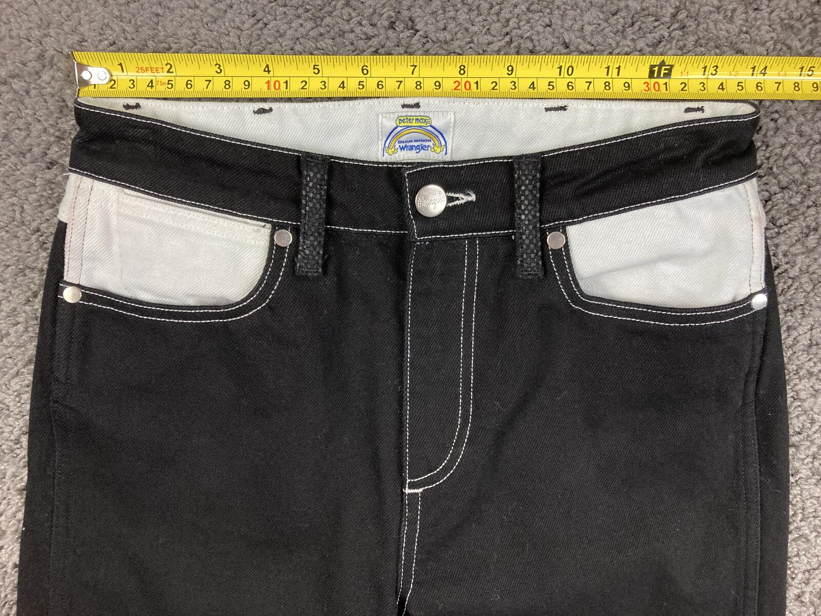 Wrangler Peter Max Special Edition Retro Straight Women's Jeans Black White W28