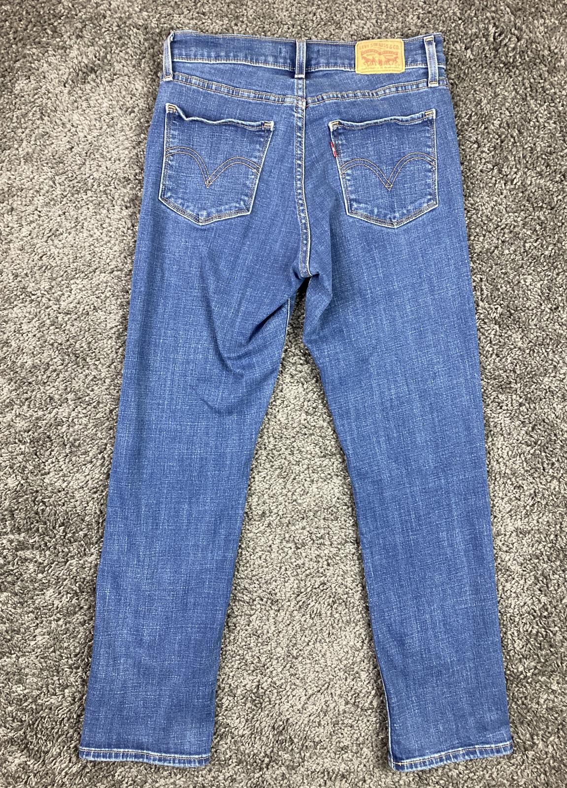 Levi’s Women’s Classic Straight Jeans Blue Stretch Denim Size 4 (27x28)
