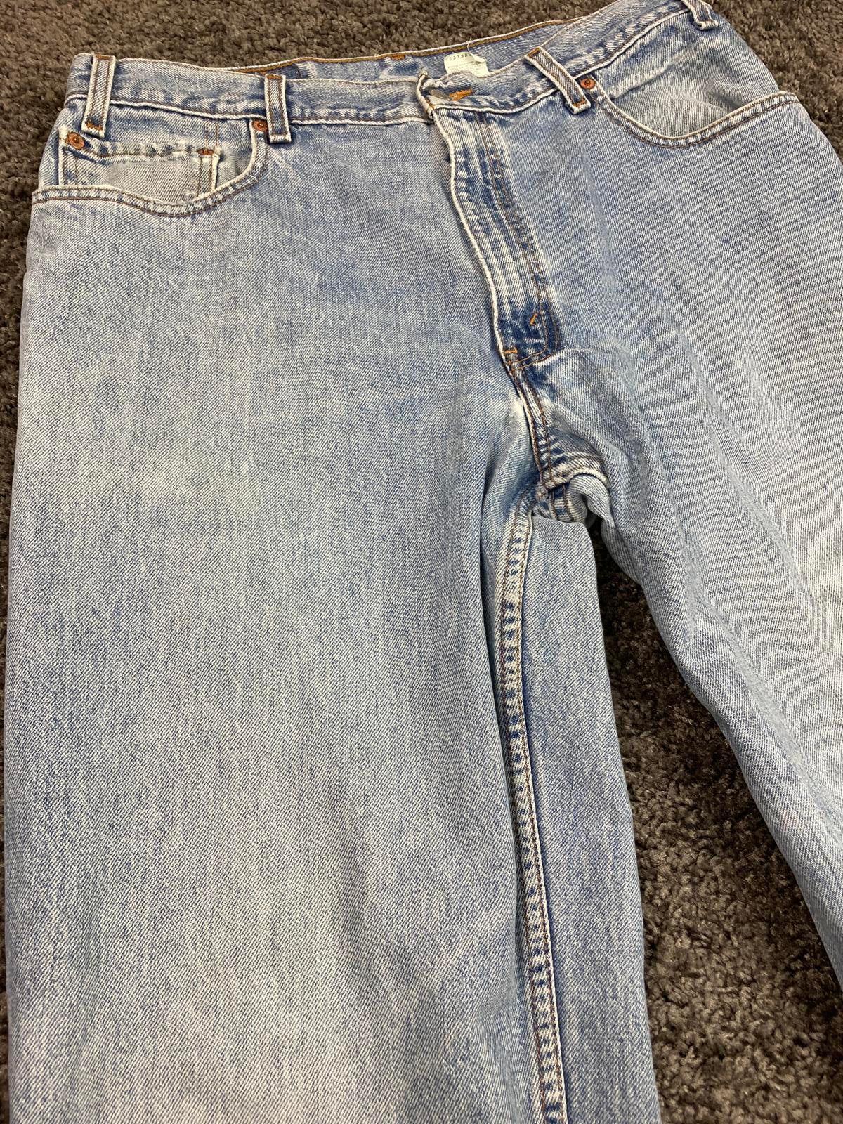 Vintage 90s Levis 560 Jeans Mens Sz 36x34 Tapered Leg Loose Fit Light Wash Y2K