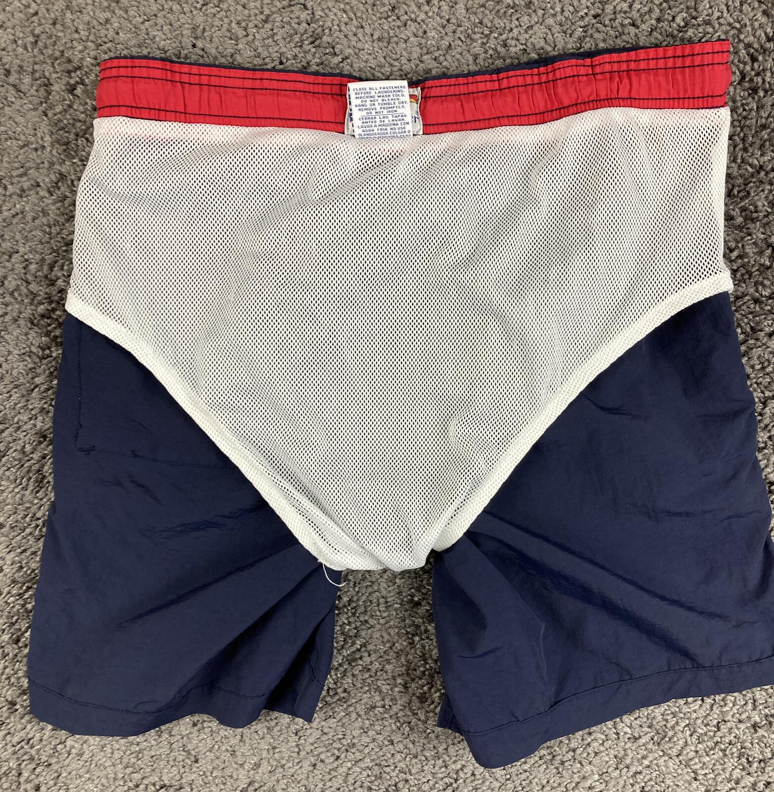 Weekender Swim Trunks Men's Sz S Navy Blue Nylon Mesh Board Shorts 7"