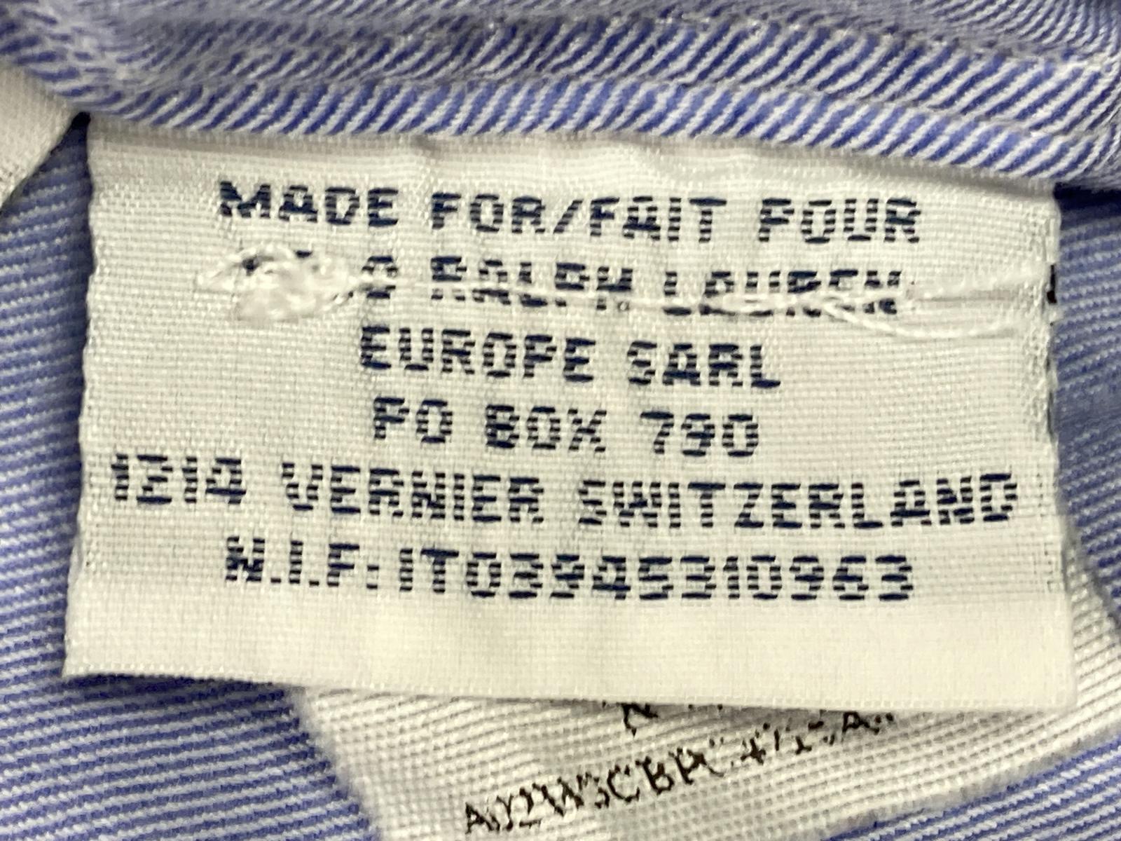 Polo Ralph Lauren Dress Shirt Custom Fit Blue Button-Down Men's Size 17/43