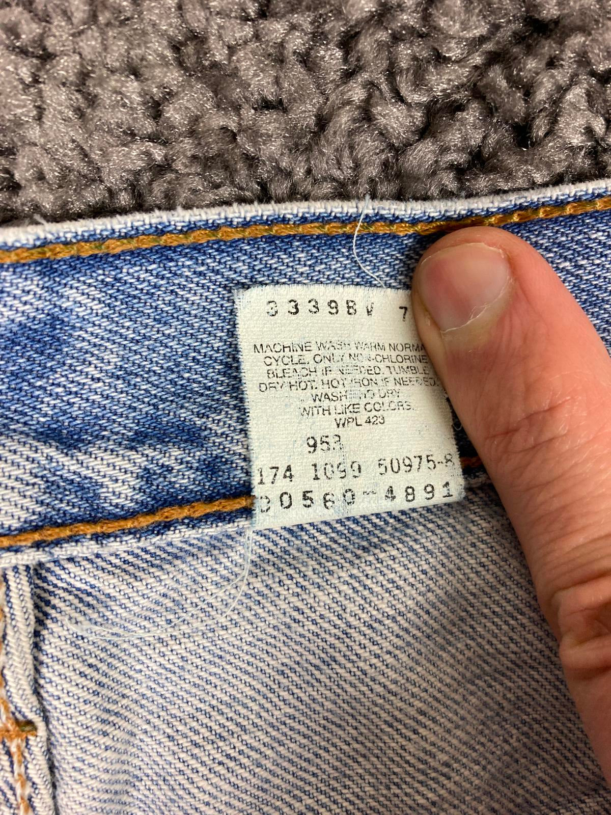 Vintage 90s Levis 560 Jeans Mens Sz 36x34 Tapered Leg Loose Fit Light Wash Y2K