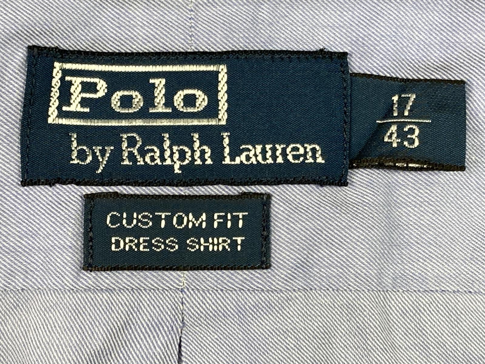 Polo Ralph Lauren Dress Shirt Custom Fit Blue Button-Down Men's Size 17/43