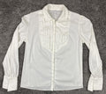 Armani Collezioni Dress Shirt White Pleated Front Women’s Size 16