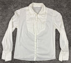 Armani Collezioni Dress Shirt White Pleated Front Women’s Size 16