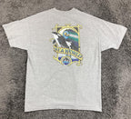 Vintage SeaWorld San Diego Shamu T Shirt Gray 90s Orca Whale Anvil USA Made XL
