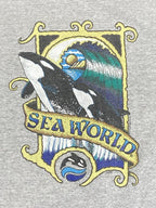 Vintage SeaWorld San Diego Shamu T Shirt Gray 90s Orca Whale Anvil USA Made XL