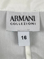 Armani Collezioni Dress Shirt White Pleated Front Women’s Size 16