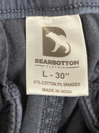 Bearbottom Jogger Pants Men's Blue Stretch Cotton Elastic Waist Sz L 30