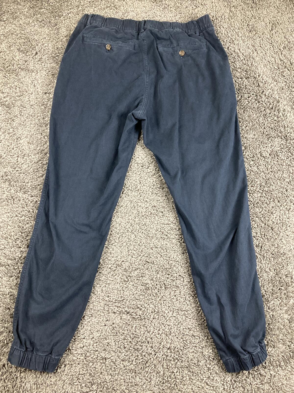 Bearbottom Jogger Pants Men's Blue Stretch Cotton Elastic Waist Sz L 30