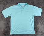 Columbia PFG Omni-Freeze Zero Polo Shirt Mens Aqua Blue Fishing Golf Top Sz XL