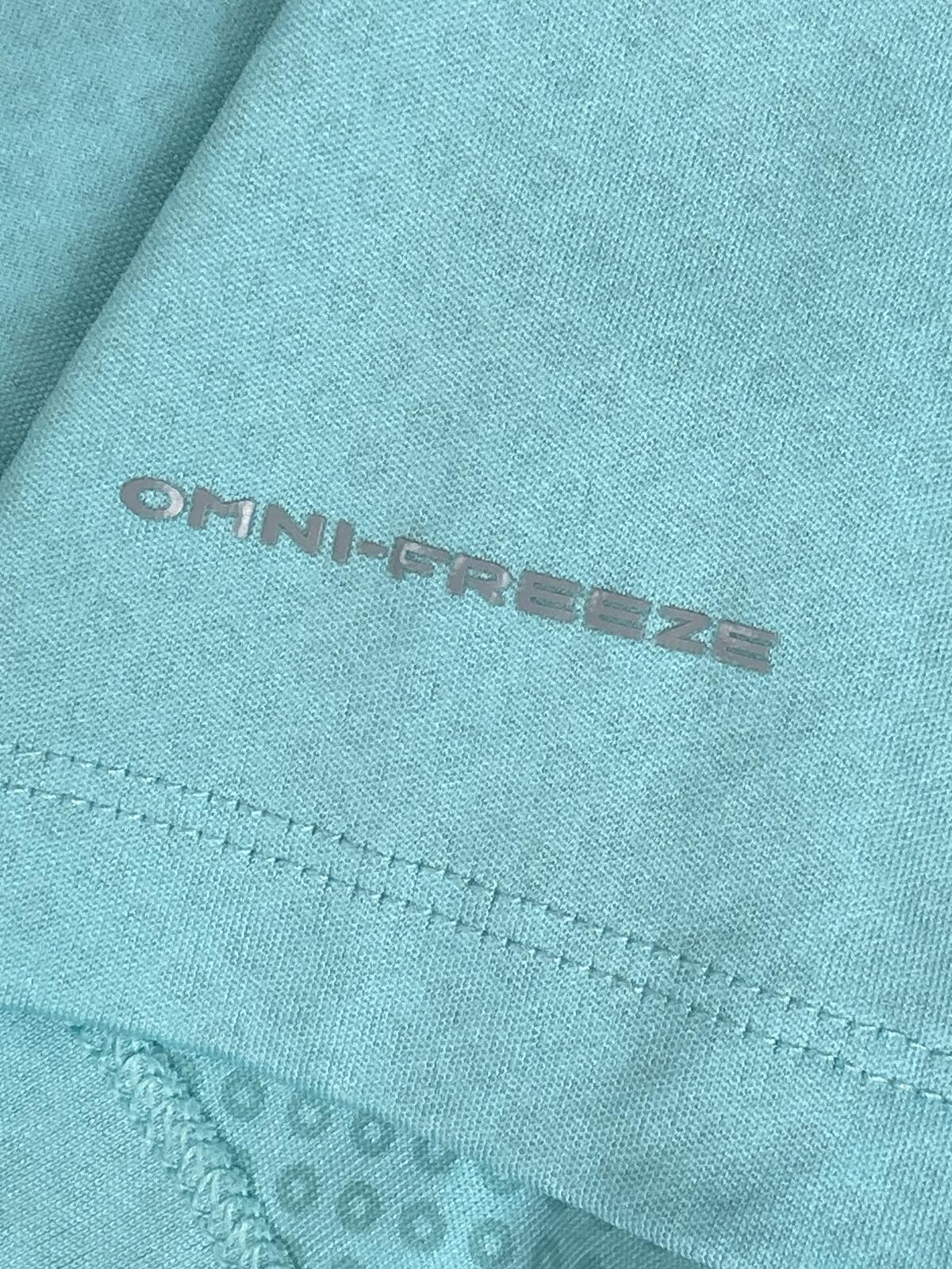 Columbia PFG Omni-Freeze Zero Polo Shirt Mens Aqua Blue Fishing Golf Top Sz XL