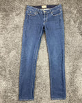Paige Jeans Peg Straight Womens Blue Stretch Denim Size 27