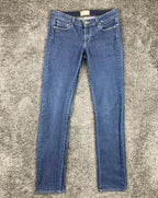 Paige Jeans Peg Straight Womens Blue Stretch Denim Size 27