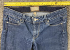 Paige Jeans Peg Straight Womens Blue Stretch Denim Size 27