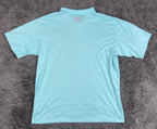 Columbia PFG Omni-Freeze Zero Polo Shirt Mens Aqua Blue Fishing Golf Top Sz XL