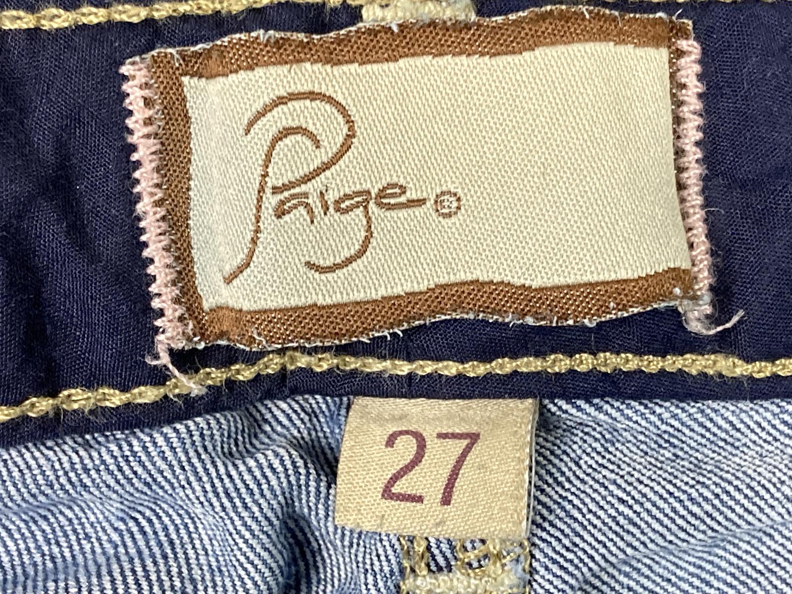 Paige Jeans Peg Straight Womens Blue Stretch Denim Size 27