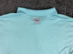Columbia PFG Omni-Freeze Zero Polo Shirt Mens Aqua Blue Fishing Golf Top Sz XL