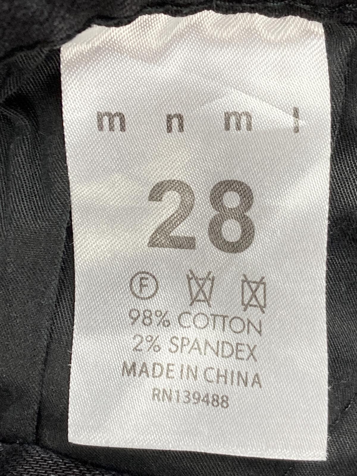 MNML Men Black Distressed Skinny Jeans Raw Hem Stretch Denim Size 28
