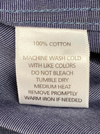 UNTUCKit Button Down Shirt Wrinkle Free Men's Blue Long Sleeve  Size L