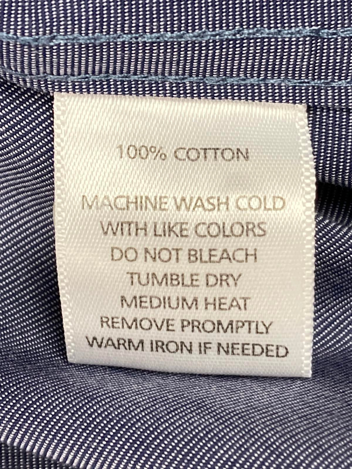 UNTUCKit Button Down Shirt Wrinkle Free Men's Blue Long Sleeve  Size L