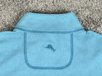 Tommy Bahama Reversible Quarter Zip Pullover Sweatshirt Blue Mens Mint Sz Small