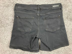 Pilcro and The Letterpress Anthropologie Black Stet Denim Bermuda Shorts 27