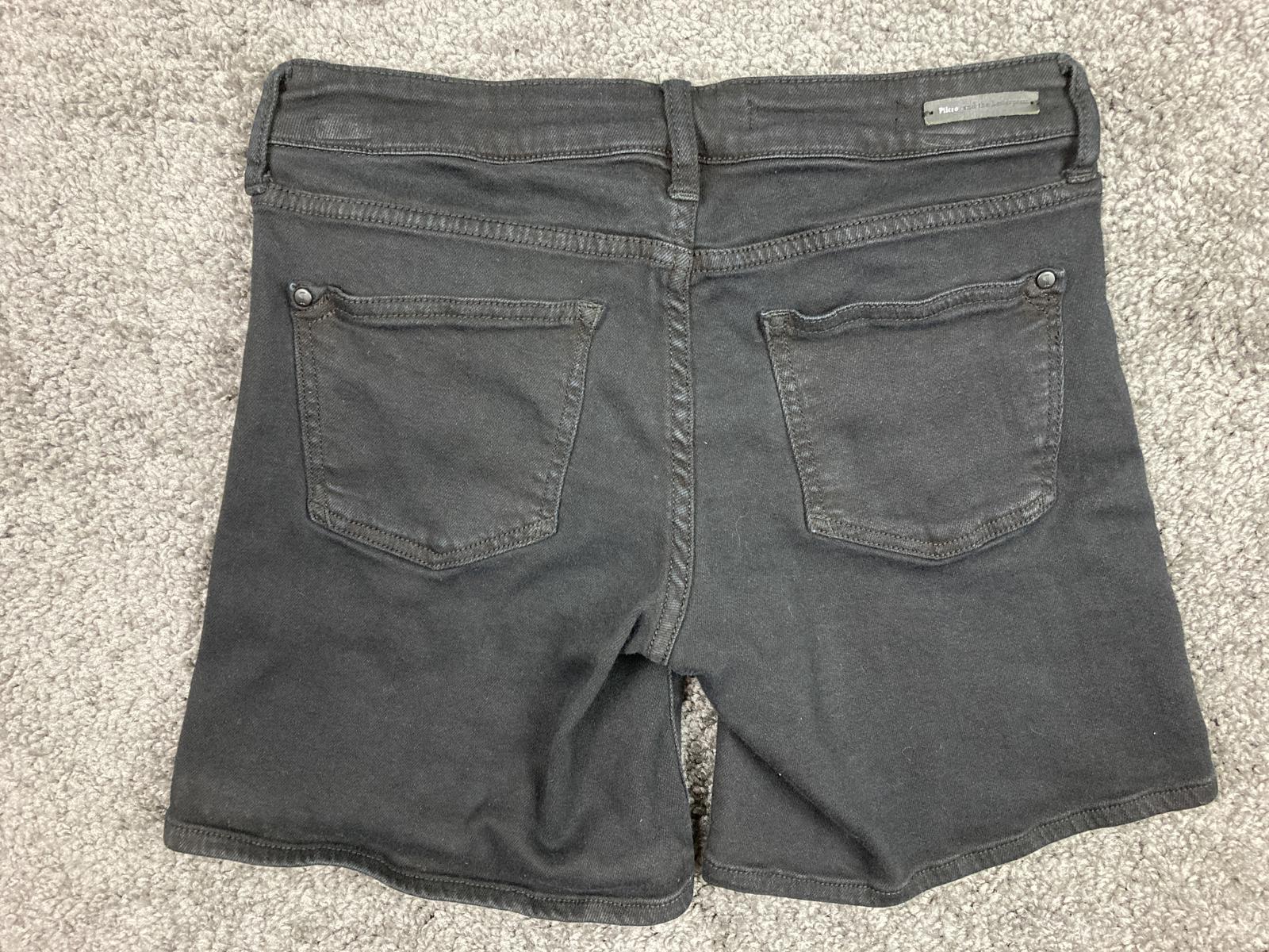 Pilcro and The Letterpress Anthropologie Black Stet Denim Bermuda Shorts 27