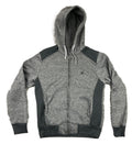Rocawear Hoodie Jacket Quilted Panels Men's Gray Size S