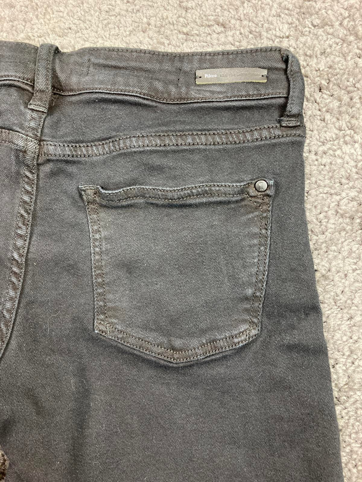 Pilcro and The Letterpress Anthropologie Black Stet Denim Bermuda Shorts 27