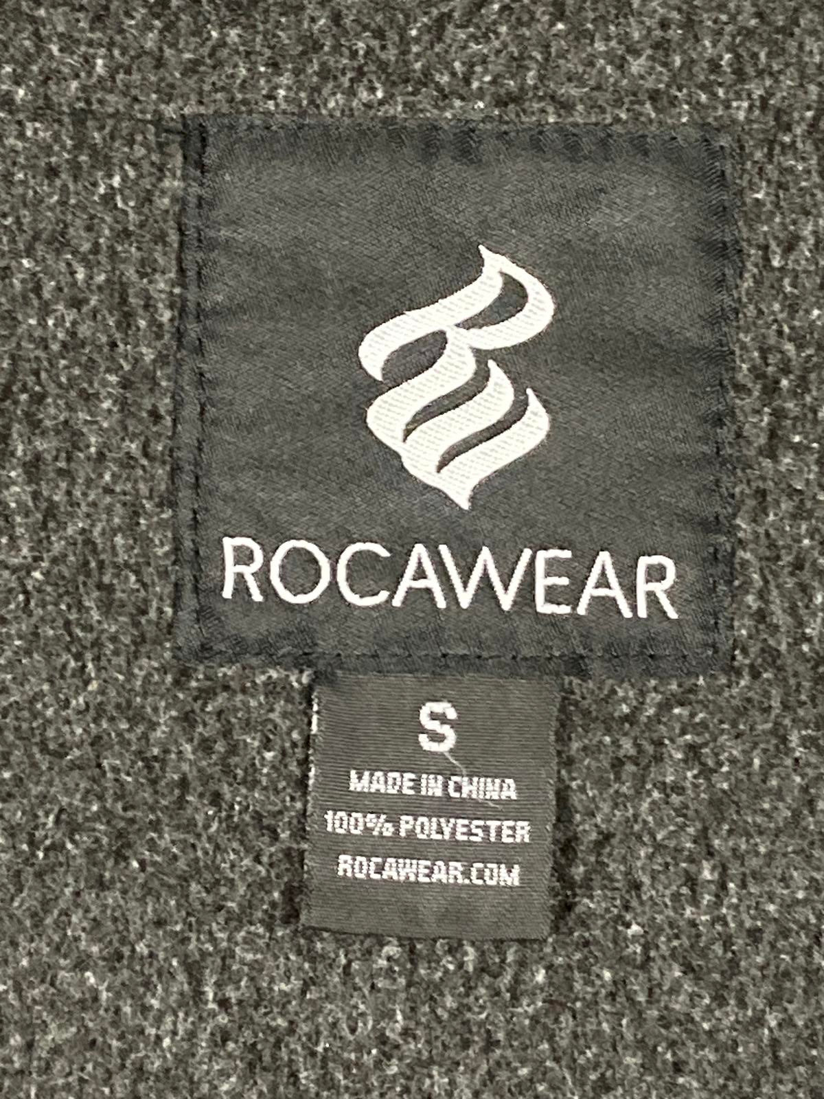 Rocawear Hoodie Jacket Quilted Panels Men's Gray Size S