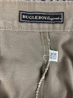 Vintage Bugle Boy Khakis Pants Mens Comfort Fit Tan 100% Pleated Chino Sz 40x32