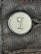 Pilcro and The Letterpress Anthropologie Black Stet Denim Bermuda Shorts 27