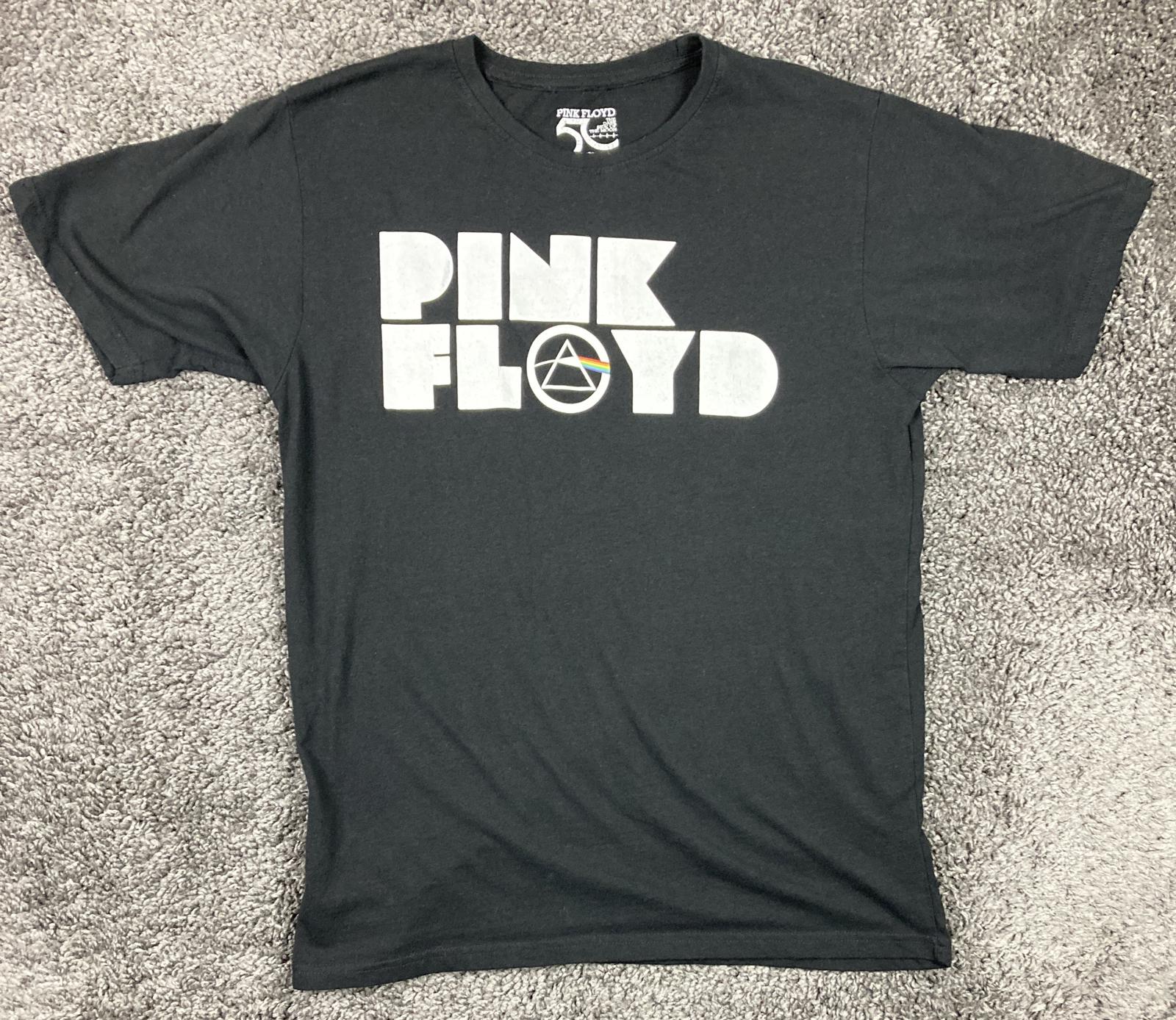 Pink Floyd T-Shirt Men's Black White Graphic The Dark Side of the Moon Size L