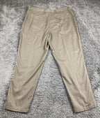 Vintage Bugle Boy Khakis Pants Mens Comfort Fit Tan 100% Pleated Chino Sz 40x32