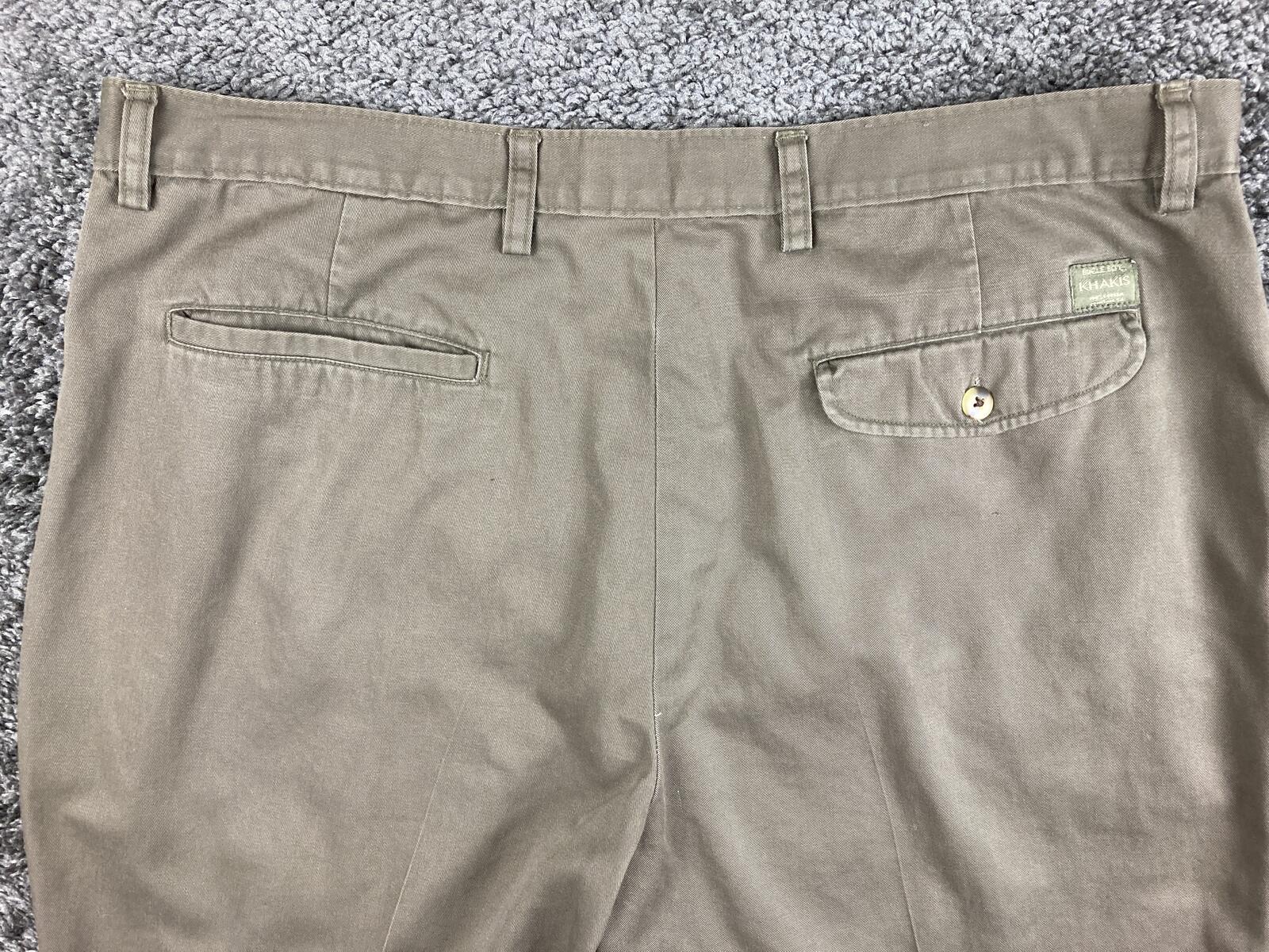 Vintage Bugle Boy Khakis Pants Mens Comfort Fit Tan 100% Pleated Chino Sz 40x32