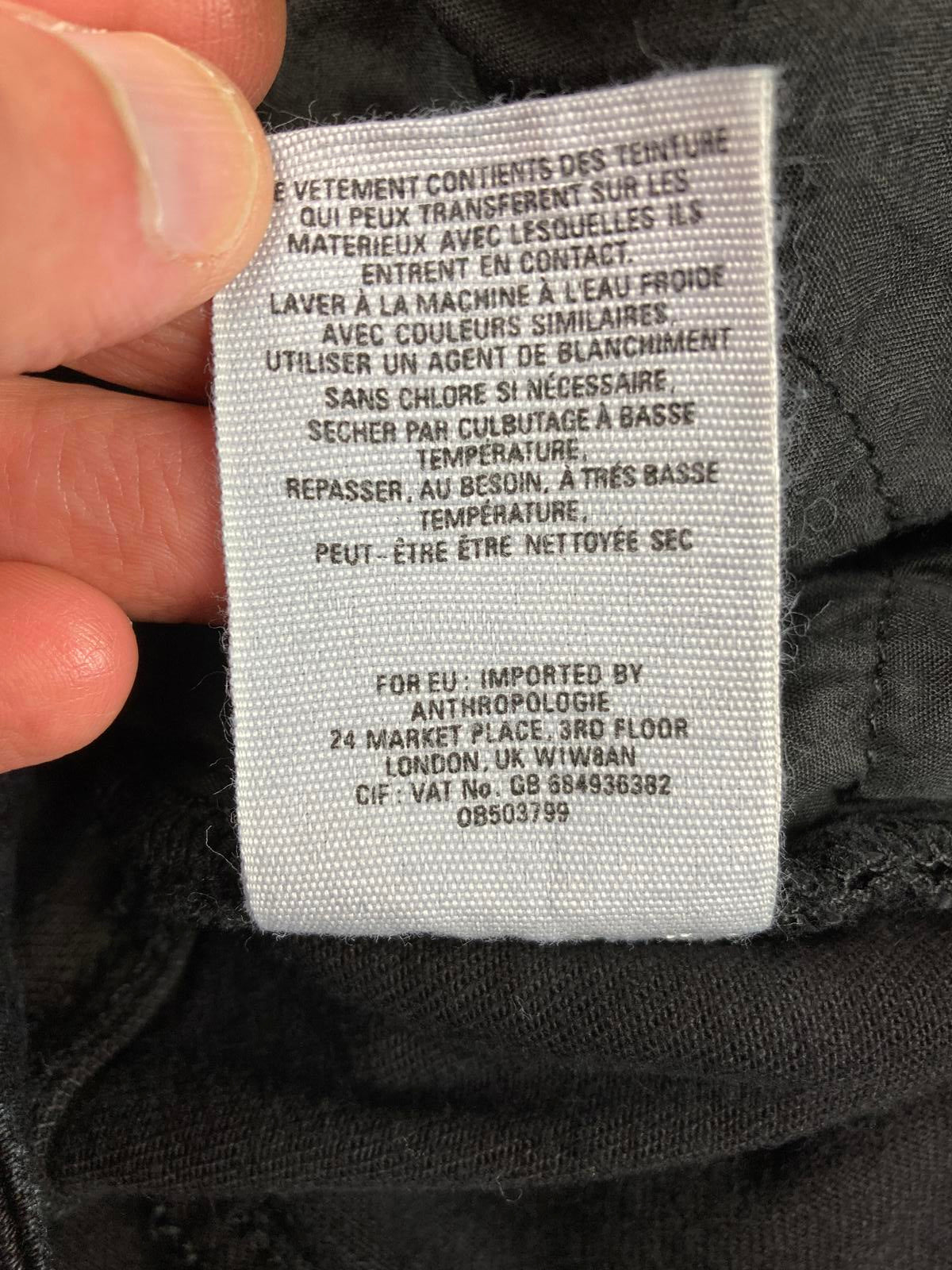 Pilcro and The Letterpress Anthropologie Black Stet Denim Bermuda Shorts 27