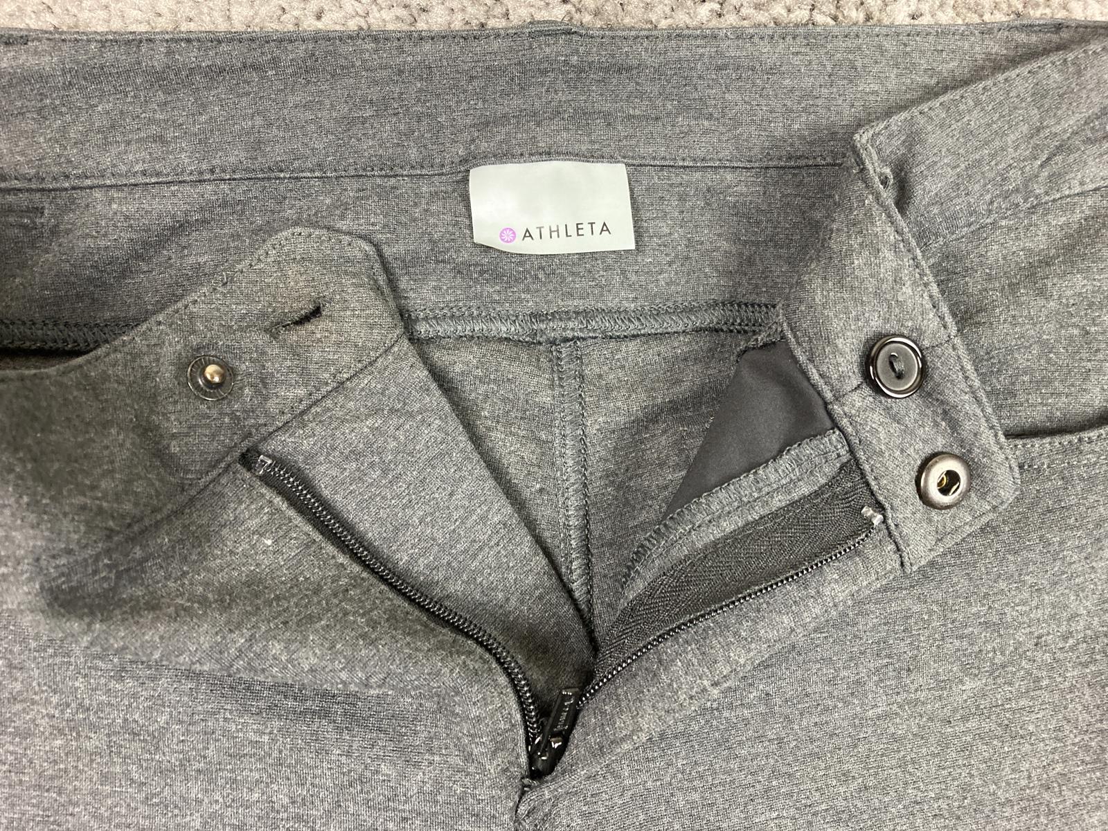 Athleta Avenue Ponte Skinny Knit Pants Women's Sz S Dark Charcoal Gray Stretch