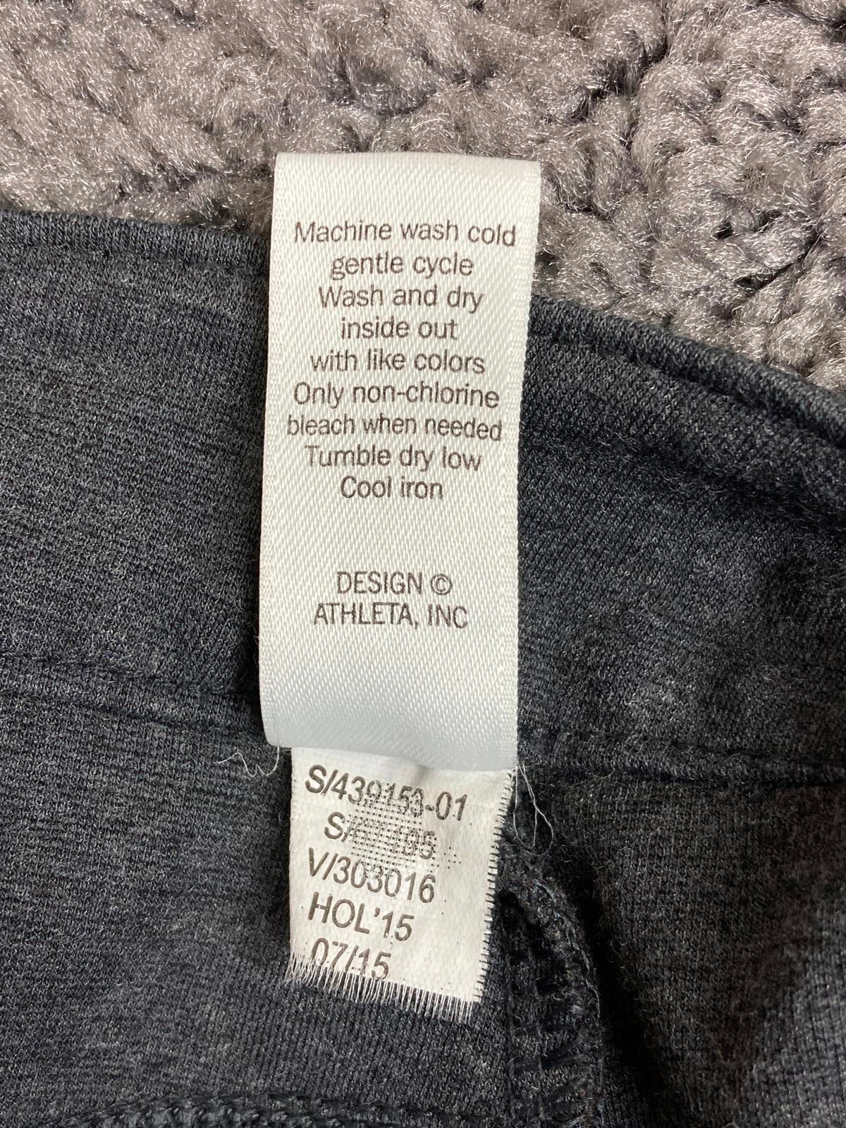 Athleta Avenue Ponte Skinny Knit Pants Women's Sz S Dark Charcoal Gray Stretch