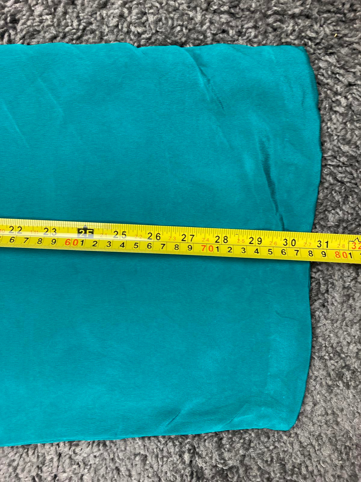 Papell Too Silk Pants Wide Leg Women’s Teal Elastic Waist Size 12