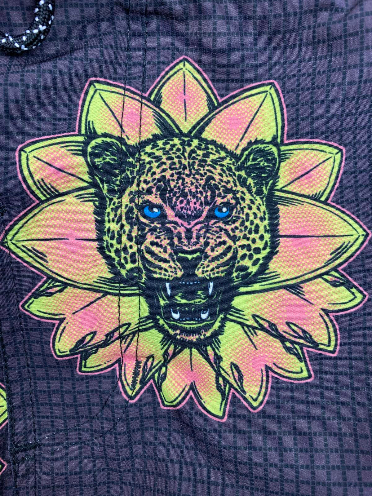 Vintage Y2K Lost Enterprises Board Shorts Swim Trunks Men’s 38 Leopard Graphic
